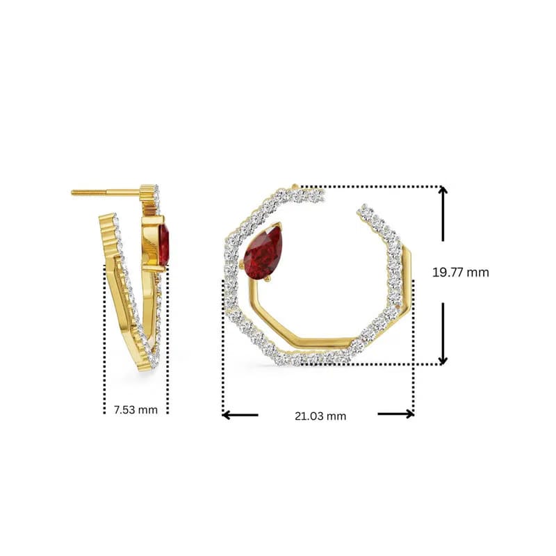 Suzaine Emerald Lab Diamond Hoops_in_stock