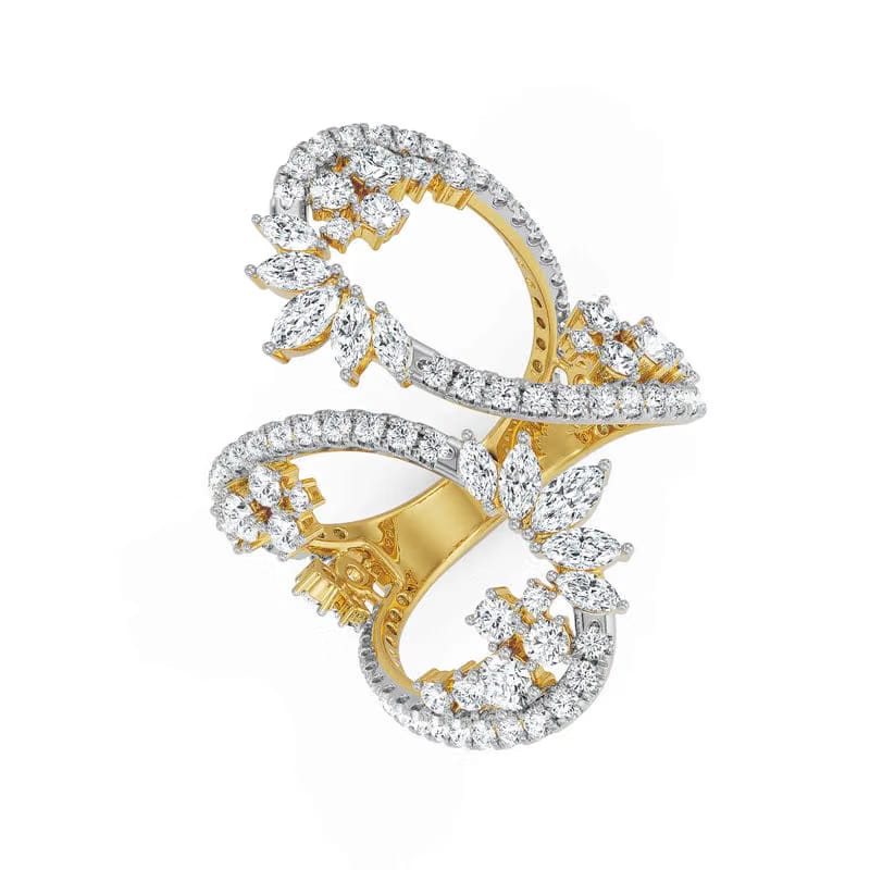 Swirl Festive Lab Grown Diamond Cocktail Ring