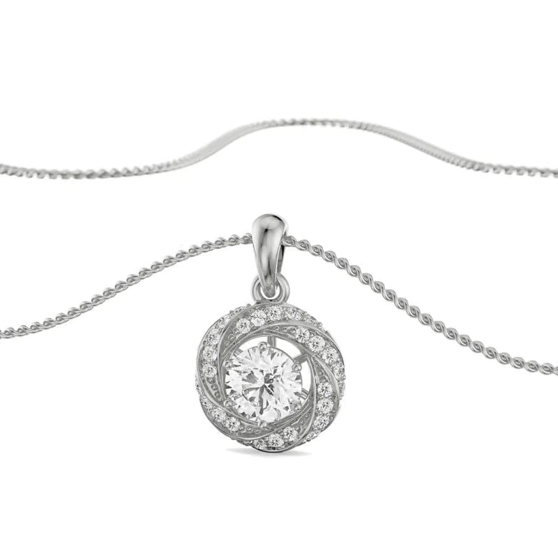 Swirl Lab Grown Diamond Pendant Set