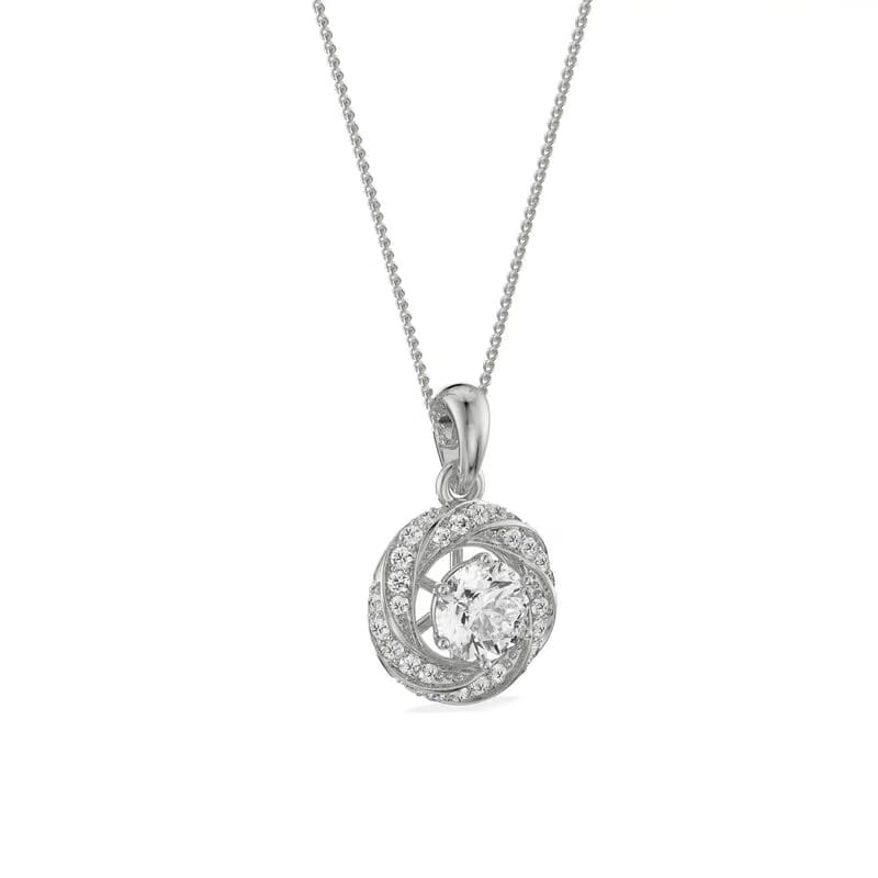 Swirl Lab Grown Diamond Pendant Set