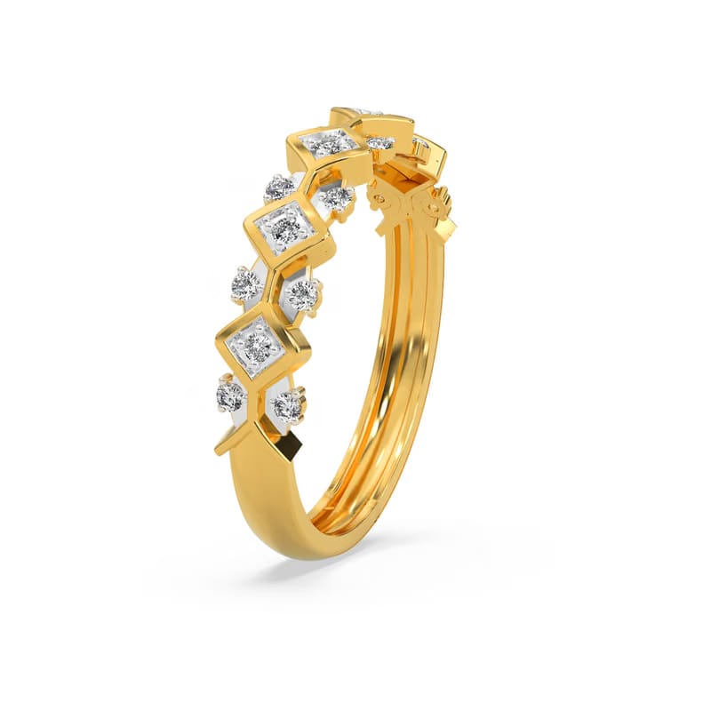Swirl Lab Grown Diamond Ring 9KT
