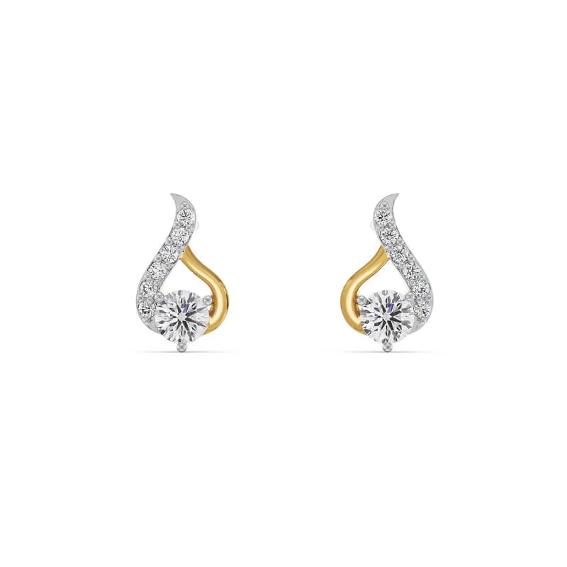 Symmetry Solitaire Lab Grown Diamond Earrings 9KT