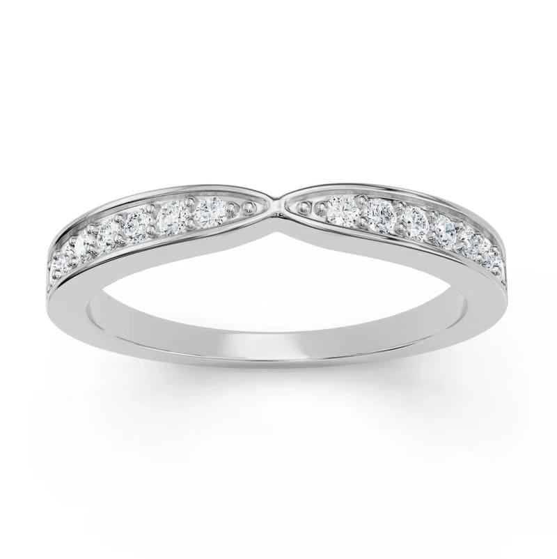 Tapered Lab Grown Diamond Band 9KT