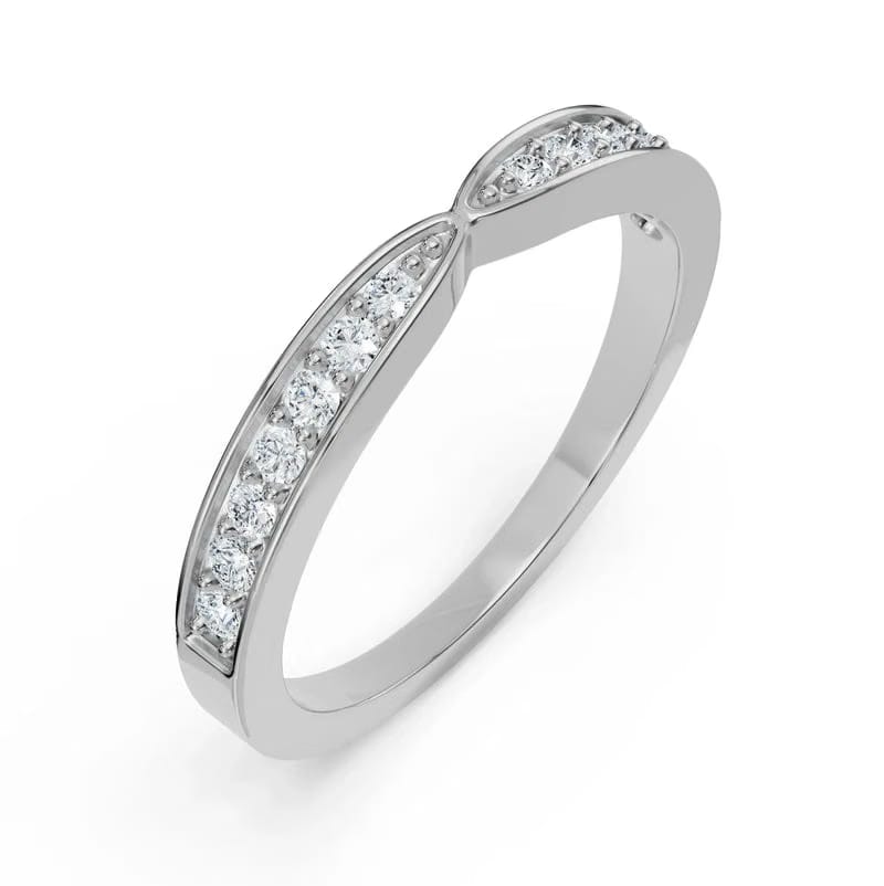 Tapered Lab Grown Diamond Band 9KT