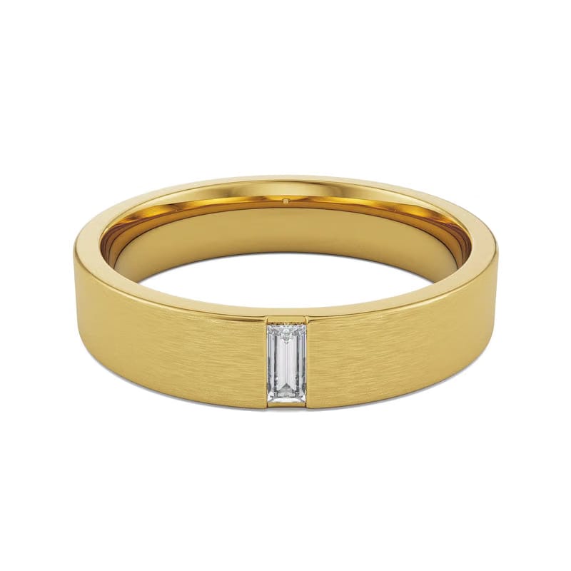 Textured Baguette Lab Grown Diamond Band 9KT