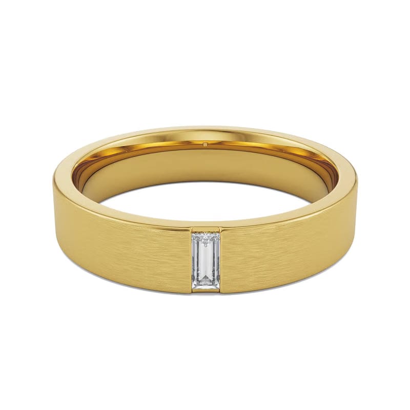 Textured Baguette Lab Grown Diamond Band 9KT