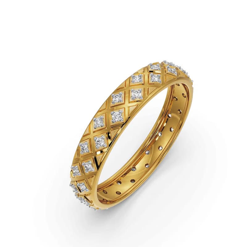 Textured Lab Grown Diamond Band