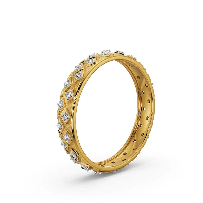 Textured Lab Grown Diamond Band_in-stock