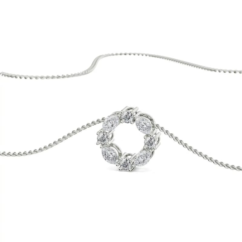 The Dewy Leafy Lab Grown Diamond Pendant Set