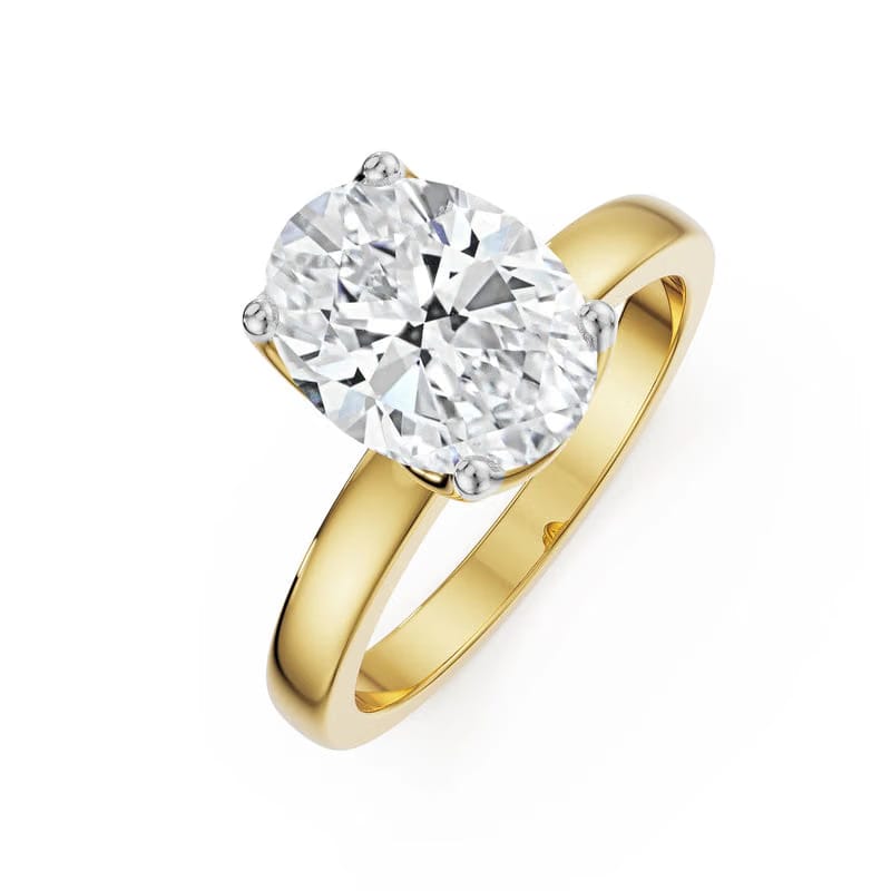 The Elegance Oval Lab Grown Diamond Solitaire Ring