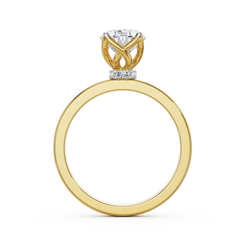 The Elegance Oval Lab Grown Diamond Solitaire Ring
