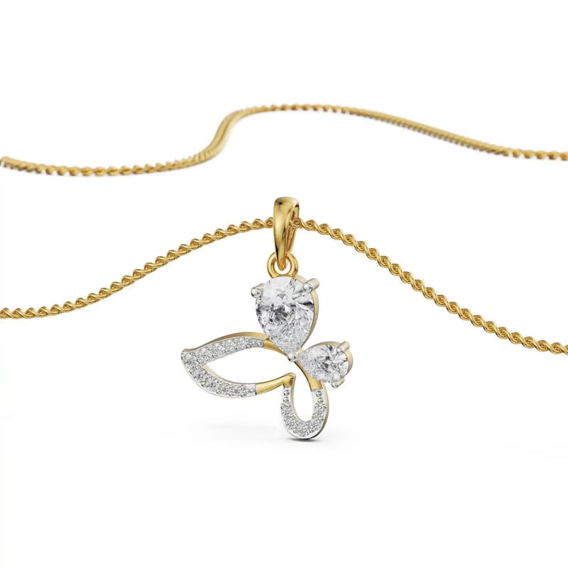 The Radiant Butterfly Lab Grown Diamond Pendant