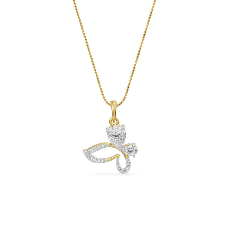 The Radiant Butterfly Lab Grown Diamond Pendant