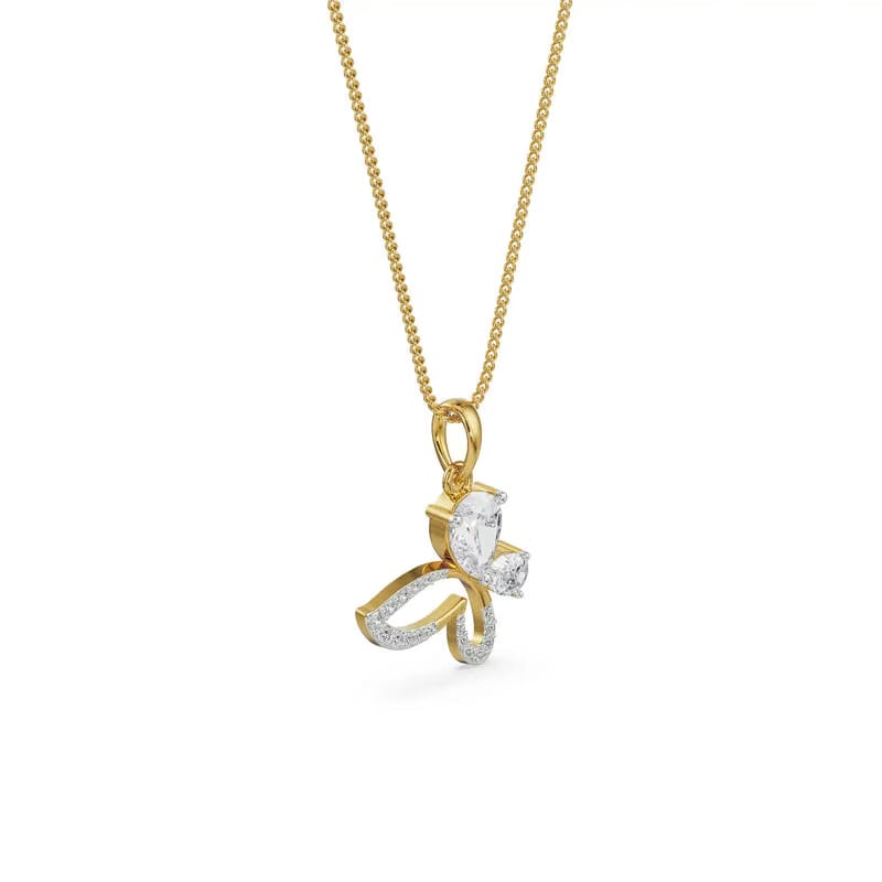 The Radiant Butterfly Lab Grown Diamond Pendant
