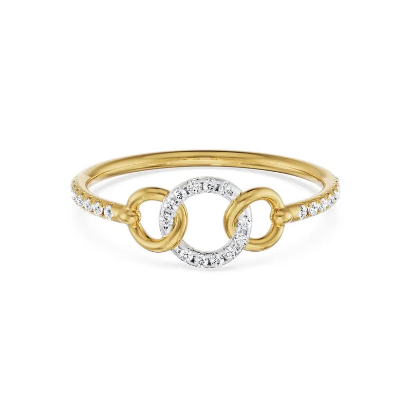 Three Hoops Diamond Ring