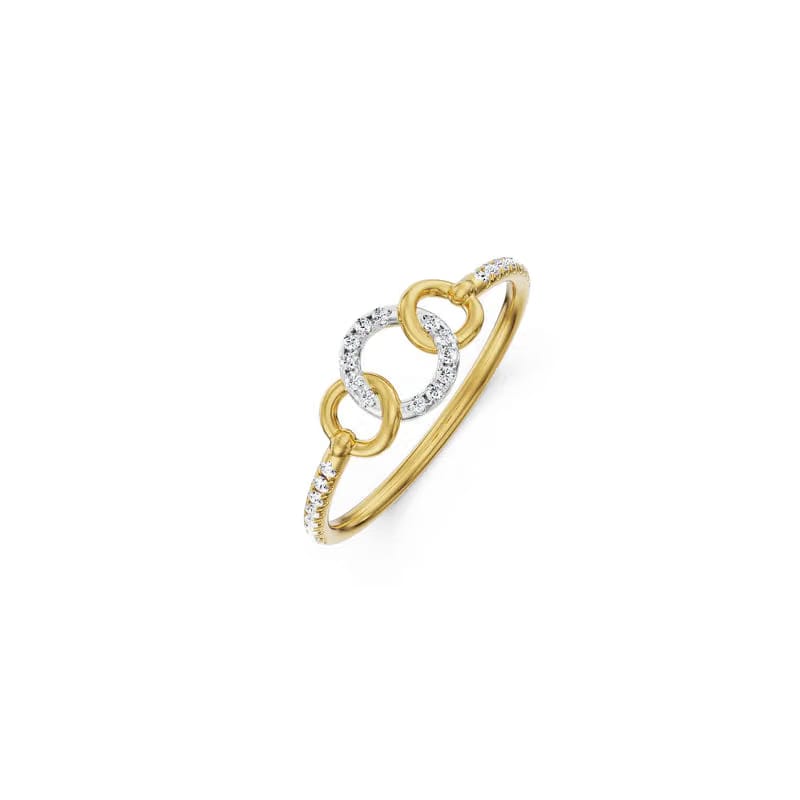 Three Hoops Diamond Ring