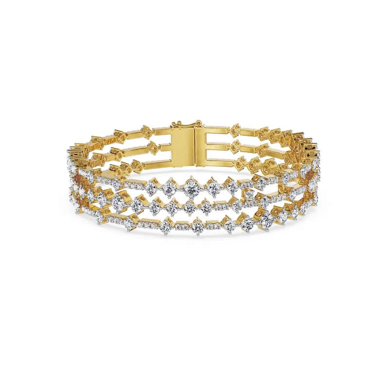 Three Line Lab Grown Diamond Bracelet