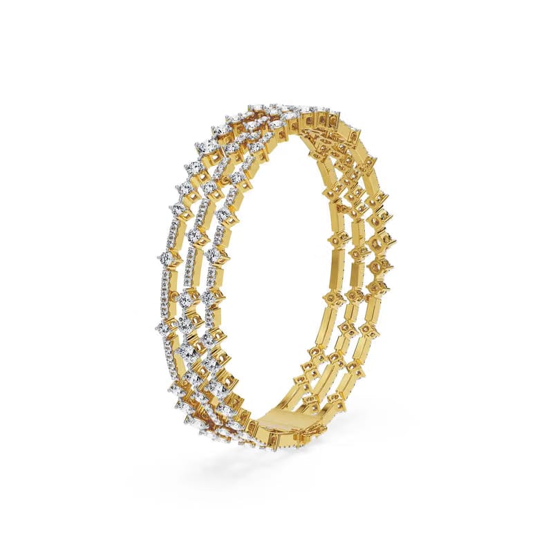 Three Line Lab Grown Diamond Bracelet