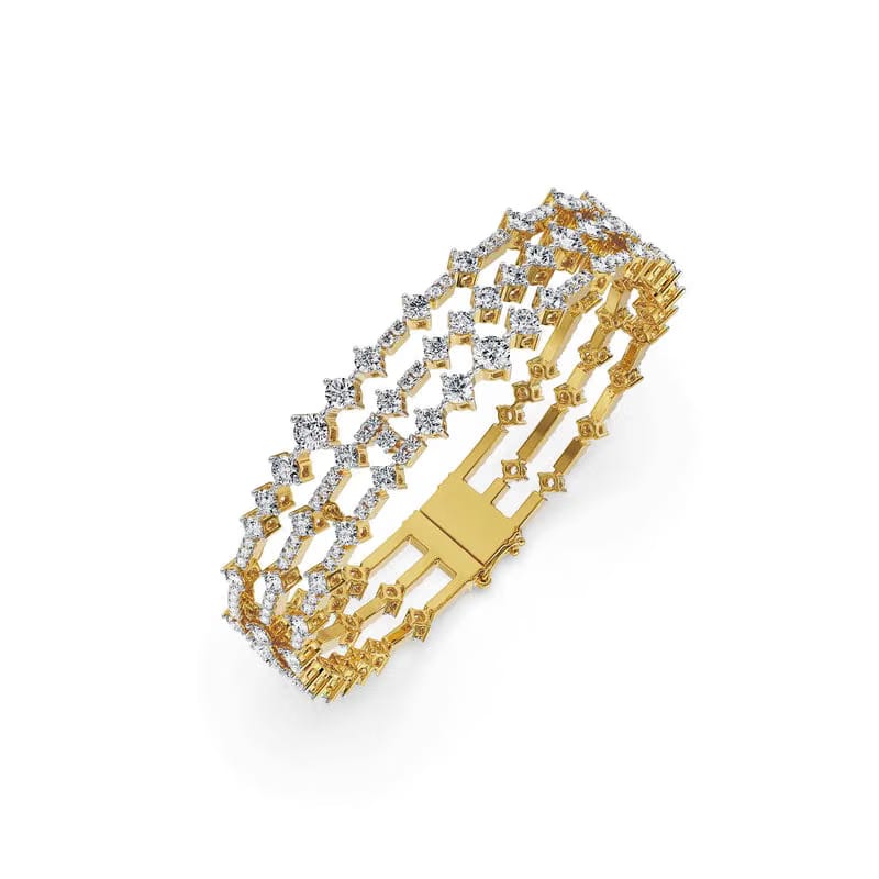 Three Line Lab Grown Diamond Bracelet