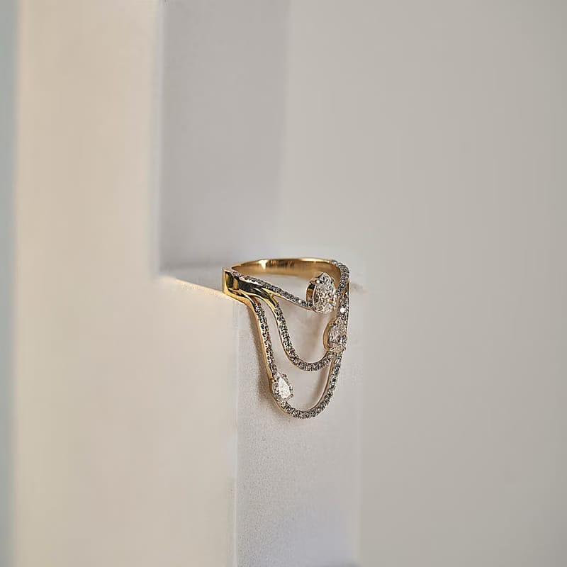 Three Pear Lab Grown Diamond Cocktail Ring