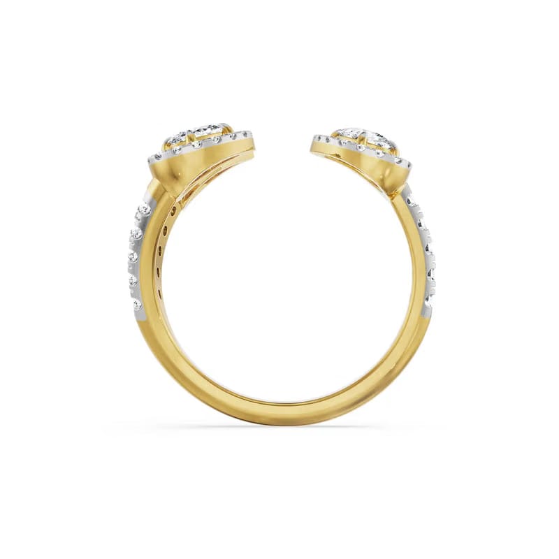Three Stone Cocktail Lab Grown Diamond Ring 9KT