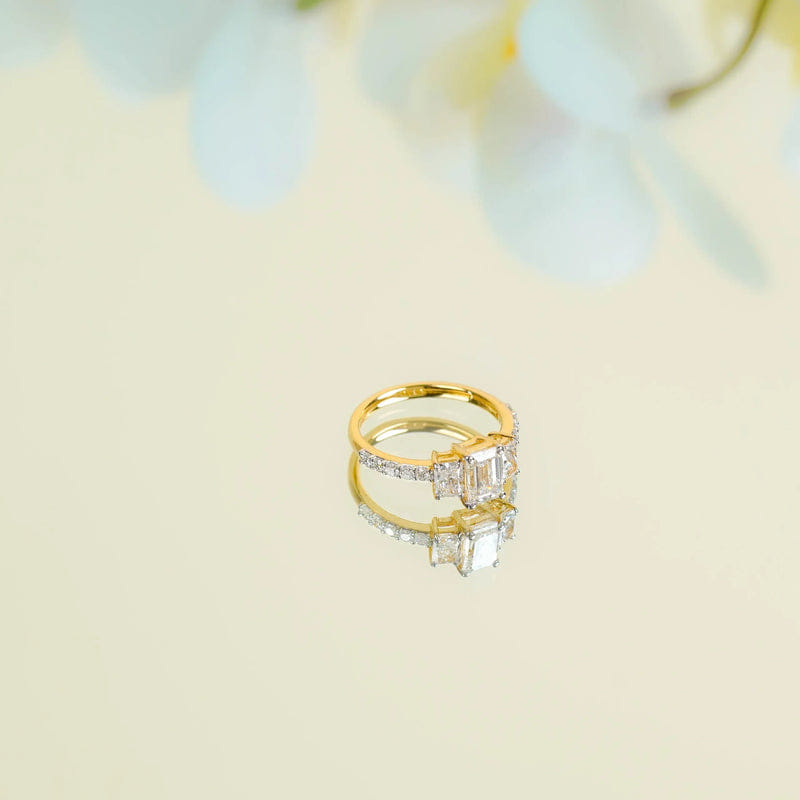 Three Stone Emerald Diamond Ring_in_stock