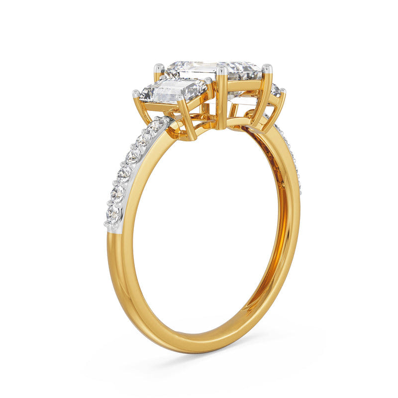 Three Stone Emerald Diamond Ring_in_stock