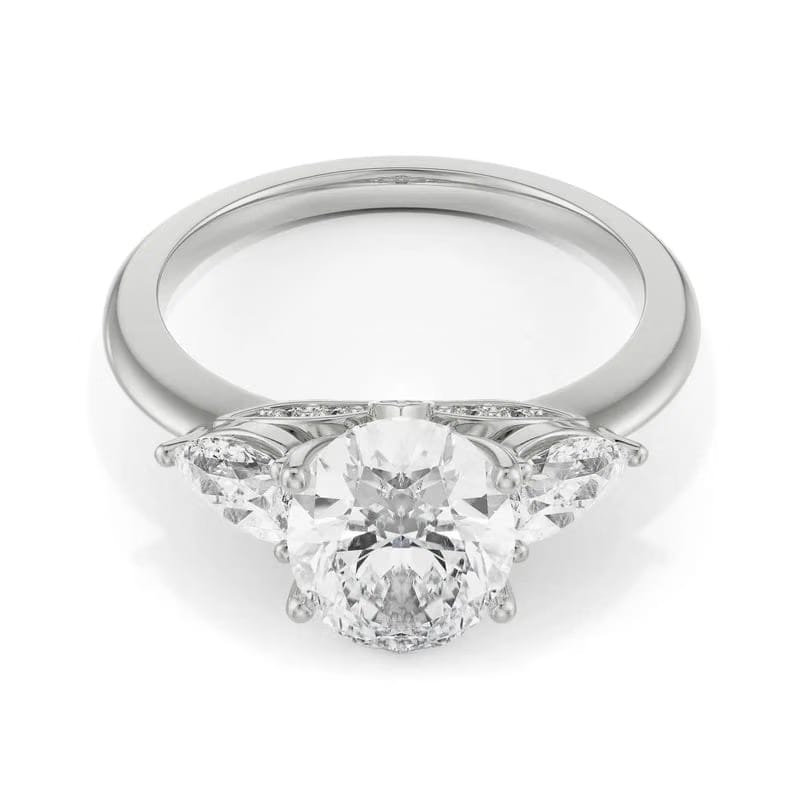Three stone Lab Diamond Engagement Ring 9KT