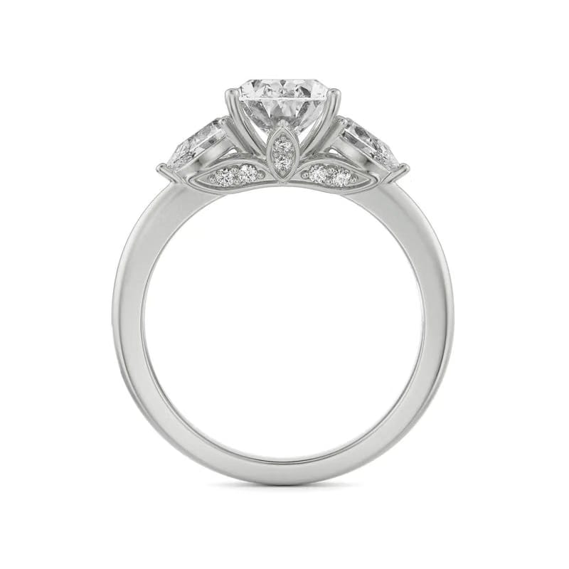 Three stone Lab Diamond Engagement Ring 9KT