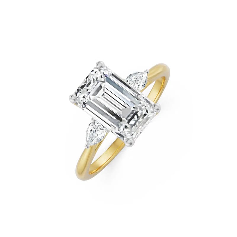 Three Stone Lab Grown Diamond Bridal Ring