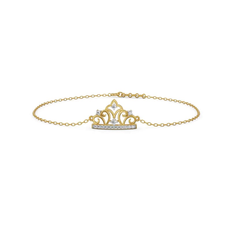 Tiara Charm Lab Grown Diamond Bracelet
