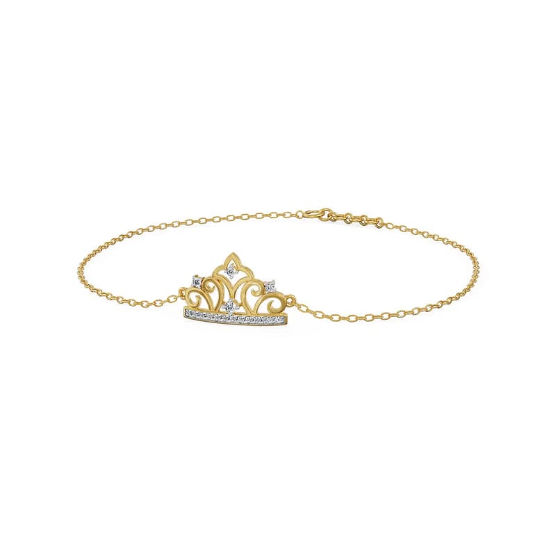 Tiara Charm Lab Grown Diamond Bracelet