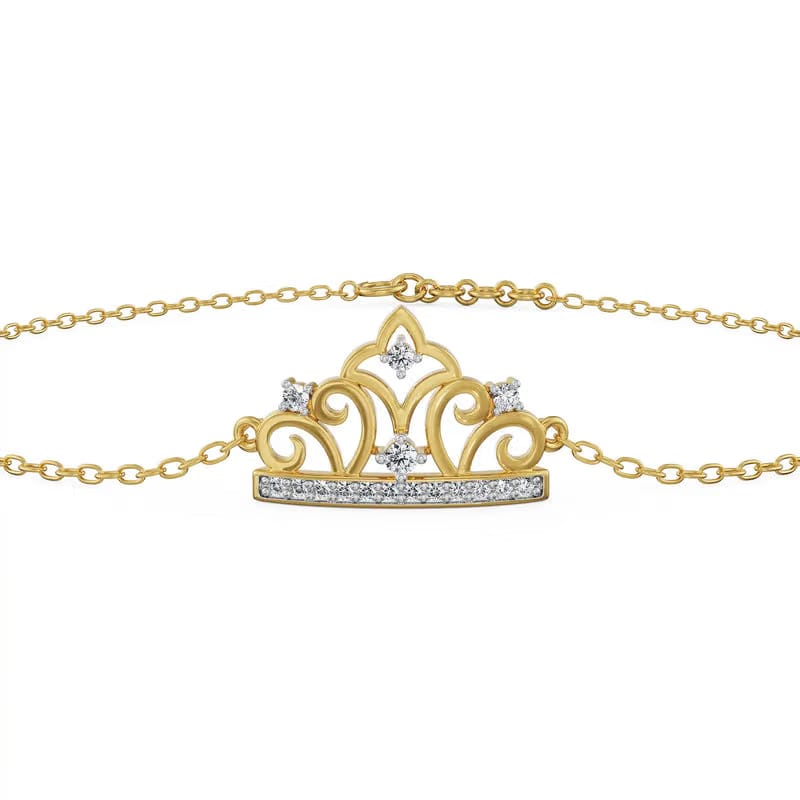 Tiara Charm Lab Grown Diamond Bracelet