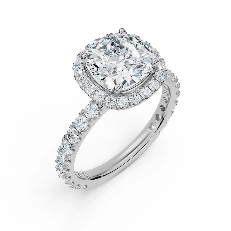 Timeless Cushion Square Lab Diamond Engagement Ring