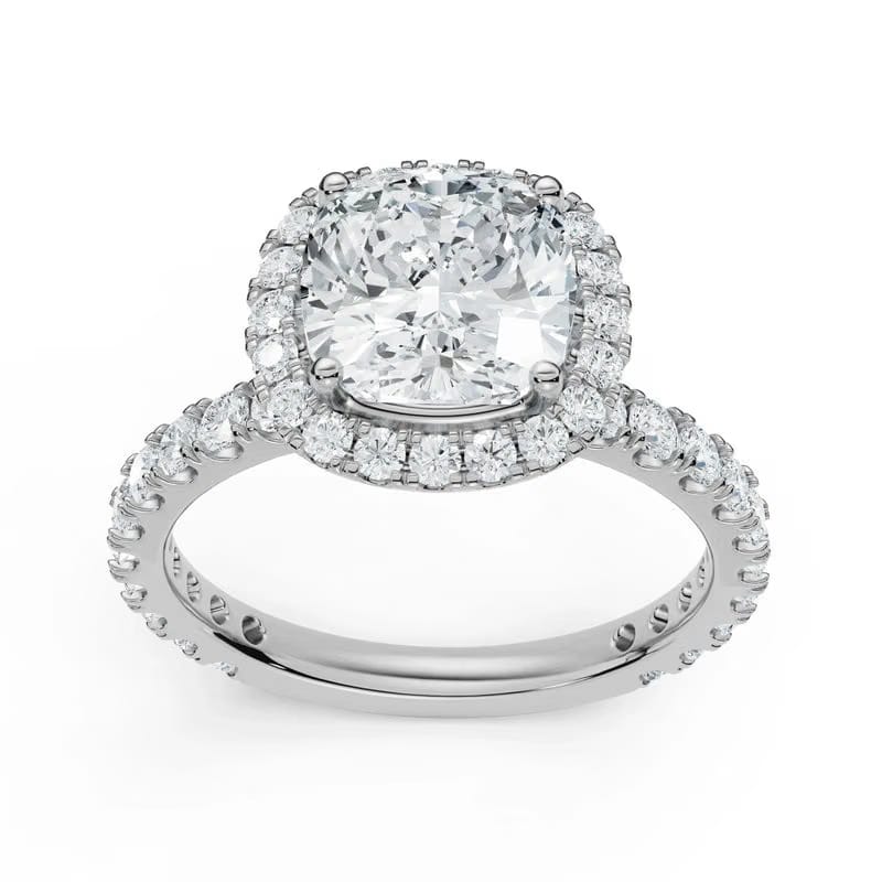Timeless Cushion Square Lab Diamond Engagement Ring