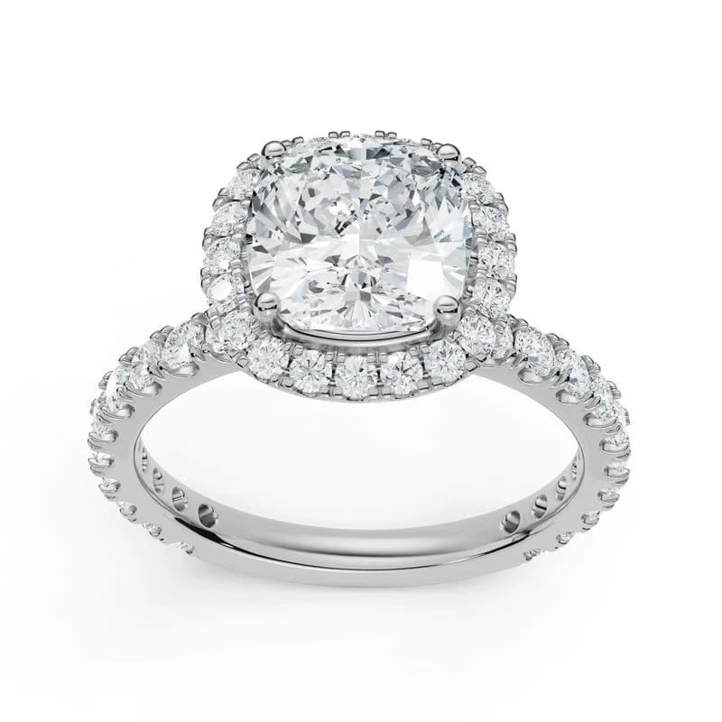 Timeless Cushion Square Lab Diamond Engagement Ring 9KT