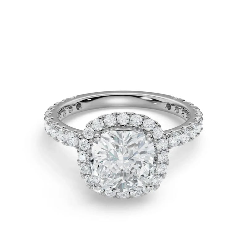 Timeless Cushion Square Lab Diamond Engagement Ring_in-stock
