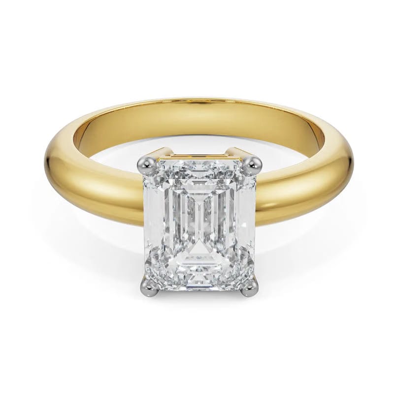 Timeless Emerald Cut Men Diamond Ring 9KT