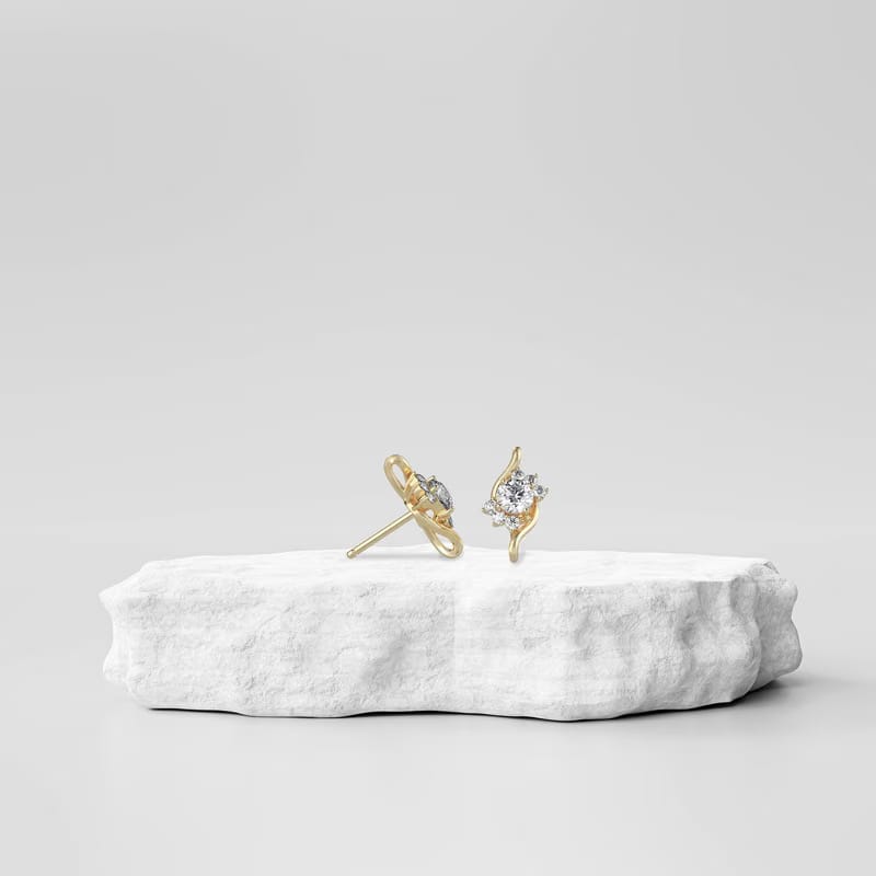 Timeless Floral Lab Grown Diamond Earrings