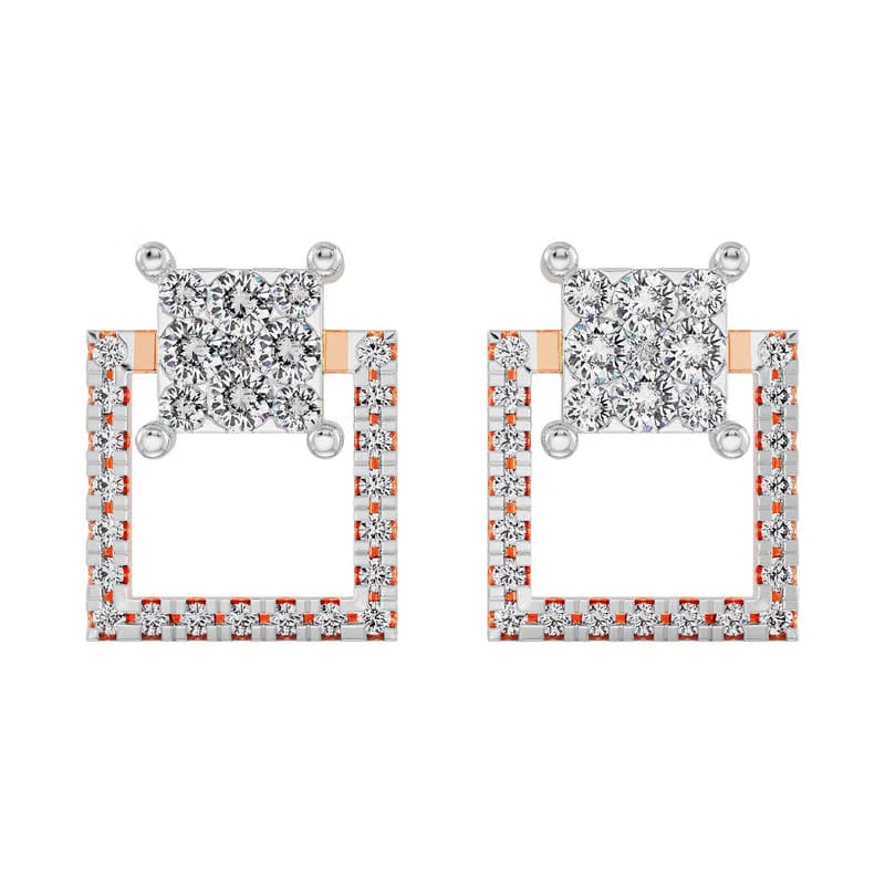 Timeless Square Lab Grown Diamond Earrings