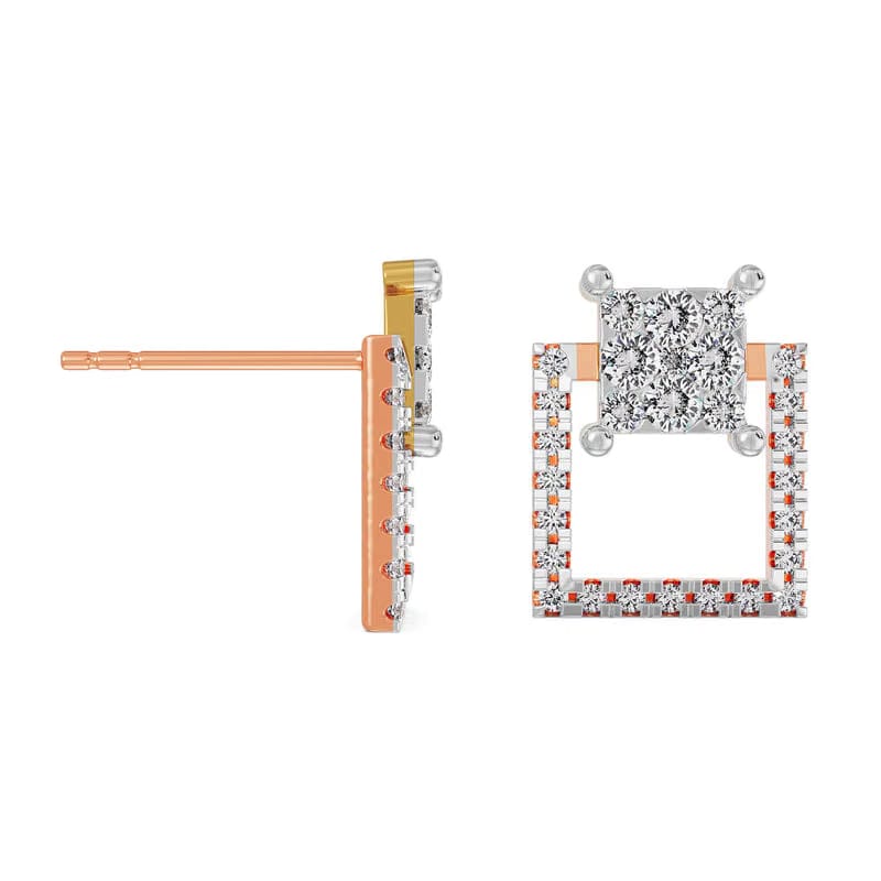 Timeless Square Lab Grown Diamond Earrings