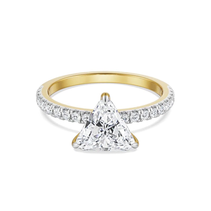 Timeless Triliion Lab Diamond Engagement Ring
