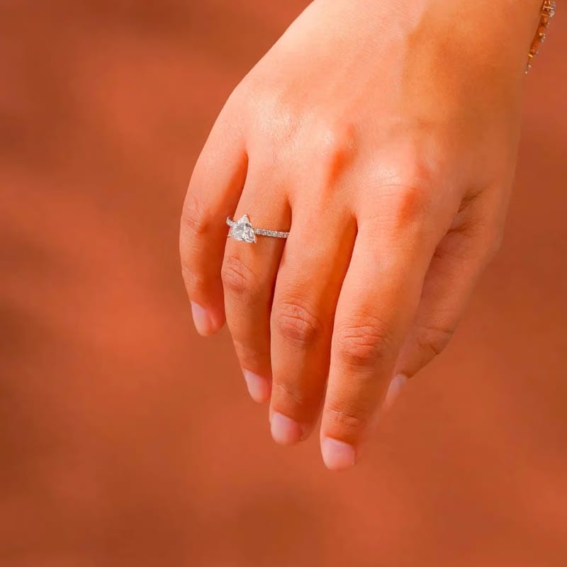 Timeless Triliion Lab Diamond Engagement Ring