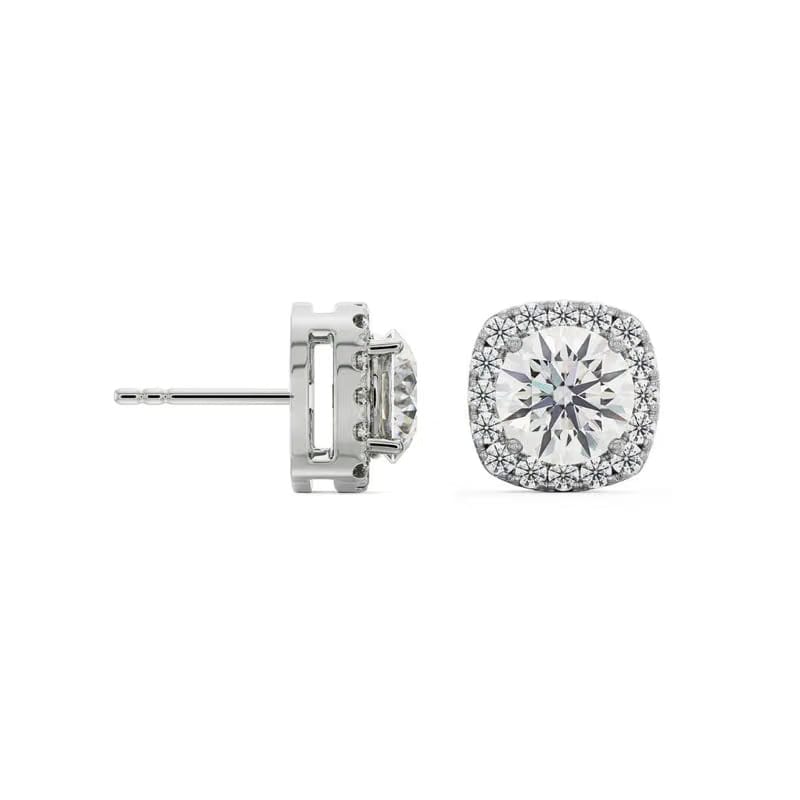 Tisha Halo Round Lab Grown Diamond Studs