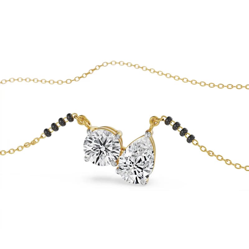 Toi et Moi Minimalist Mangalsutra 9KT