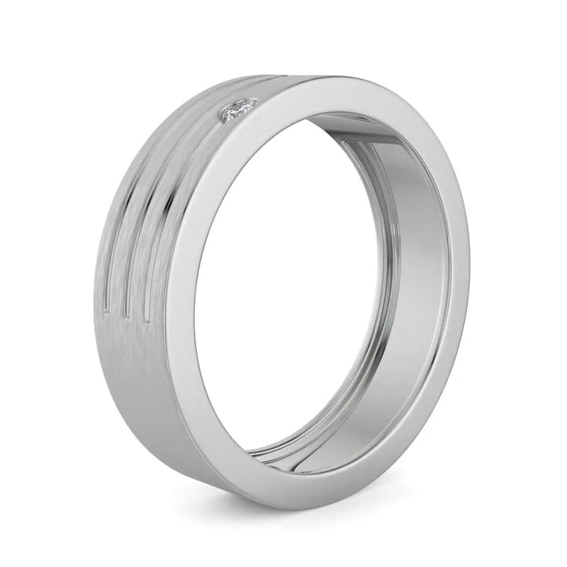 Tri Lab Grown Diamond Band for Men