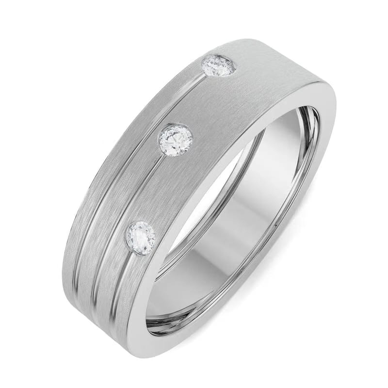 Tri Lab Grown Diamond Band for Men
