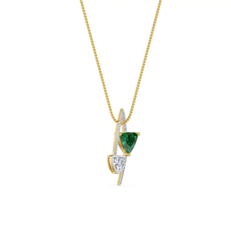 Trillion Curve Lab Grown Diamond Pendant