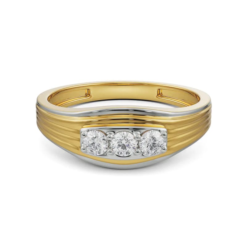 Trio Lab Grown Diamond Band for Men 9KT