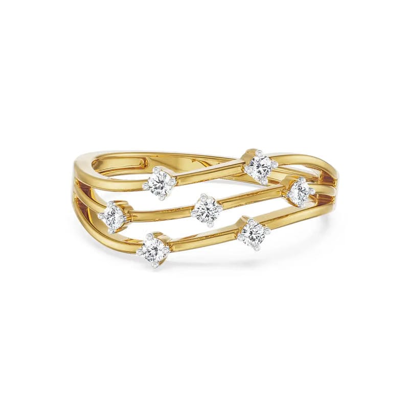 Triple Layered Diamond Band